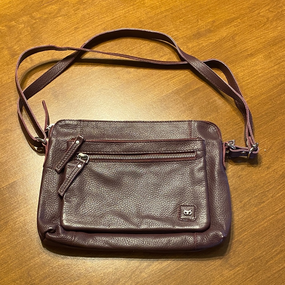 Wise Owl Maroon Crossbody